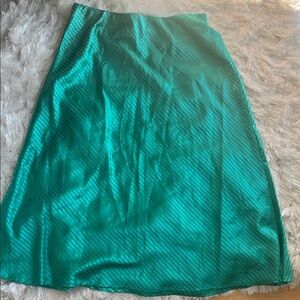Mind Code Teal A-Line Skirt